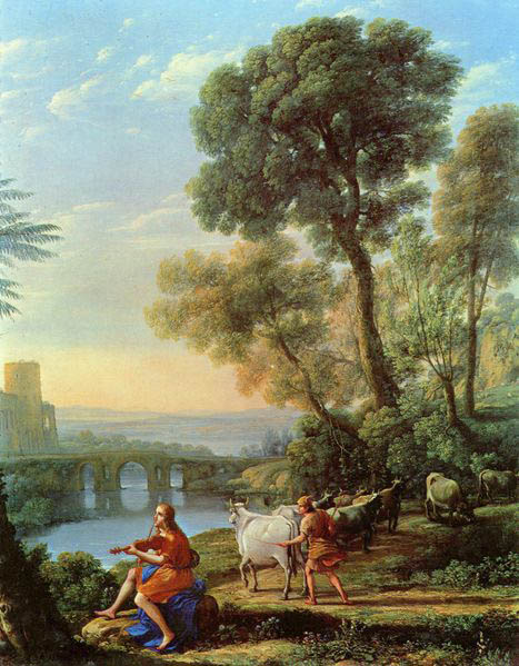 Landschaft mit Apollo und Merkur